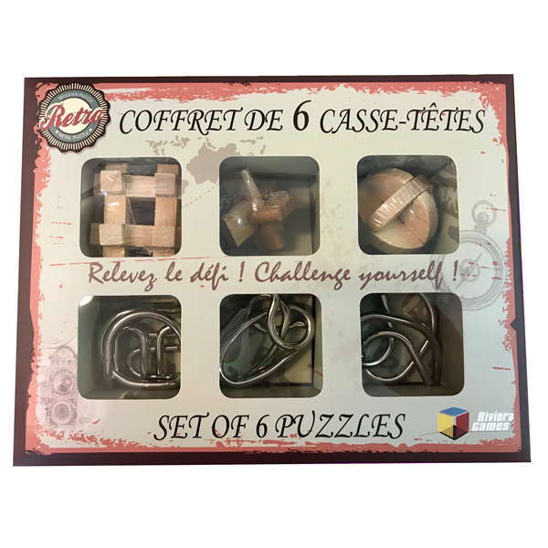 Coffret 6 Casse-Tête Bois